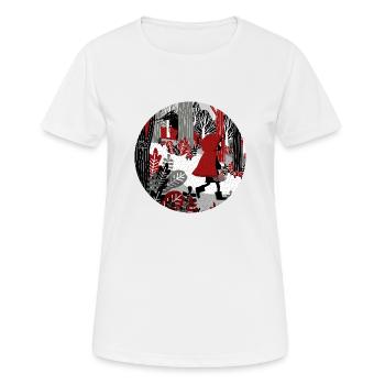 Le petit chaperon rouge et le méchant loup - T-shirt respirant Femme - blanc - Devant - AI Model Female 172 dark (172cm)