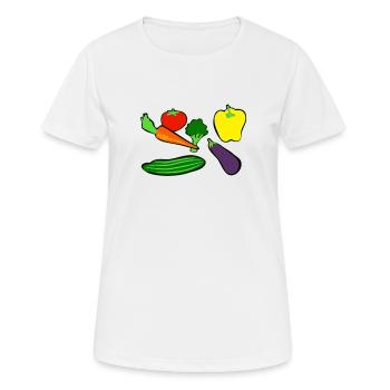 légumes - T-shirt respirant Femme - blanc - Devant - AI Model Female 172 dark (172cm)