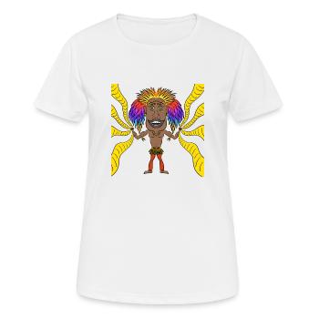 Chaman coloré - T-shirt respirant Femme - blanc - Devant - AI Model Female 172 dark (172cm)