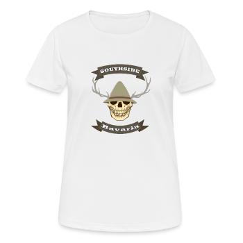 Bavaria, Bavaria, Deer, Antlers, Skull - Women's Breathable T-Shirt - white - Front - AI Model Female 172 dark (172cm)