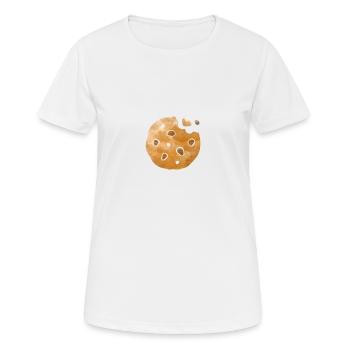 Wassermal „Keks“ Design. - Frauen T-Shirt atmungsaktiv - Weiß - Vorne - AI Model Female 172 dark (172cm)
