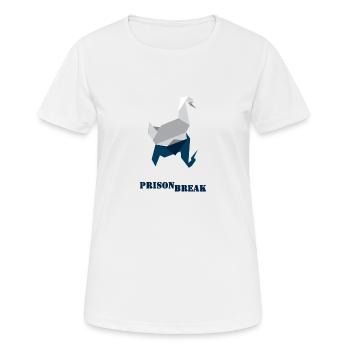 Prison , cygne, origami ,évasion - T-shirt respirant Femme - blanc - Devant - AI Model Female 172 dark (172cm)