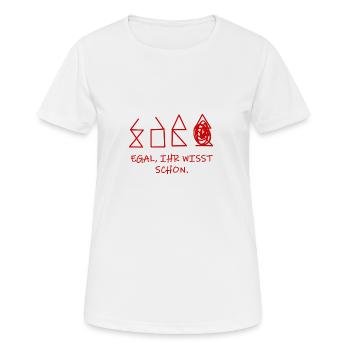 Haus vom Nikolaus - Frauen T-Shirt atmungsaktiv - Weiß - Vorne - AI Model Female 172 dark (172cm)
