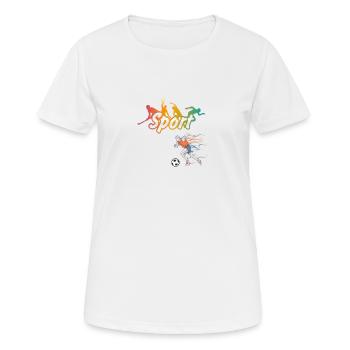 Sports - Women's Breathable T-Shirt - white - Front - AI Model Female 172 dark (172cm)