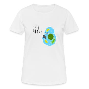 Handy - Frauen T-Shirt atmungsaktiv - Weiß - Vorne - AI Model Female 172 dark (172cm)