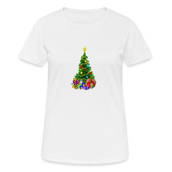 Tannenbaum - Frauen T-Shirt atmungsaktiv - Weiß - Vorne - AI Model Female 172 dark (172cm)
