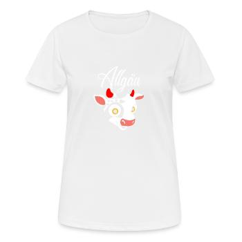 Allgäu - Frauen T-Shirt atmungsaktiv - Weiß - Vorne - AI Model Female 172 dark (172cm)