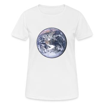 Erde - Planet - Die Welt - Mutter Erde - Frauen T-Shirt atmungsaktiv - Weiß - Vorne - AI Model Female 172 dark (172cm)