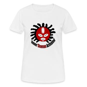 chaman activé - T-shirt respirant Femme - blanc - Devant - AI Model Female 172 dark (172cm)