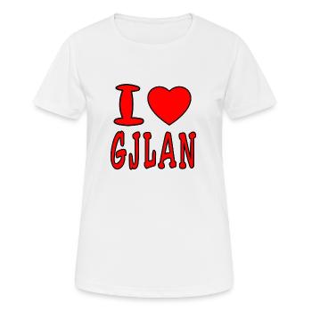 Gjlan, Kosova, Prishtina, Prizreni, Kuq e zi - Frauen T-Shirt atmungsaktiv - Weiß - Vorne - AI Model Female 172 dark (172cm)