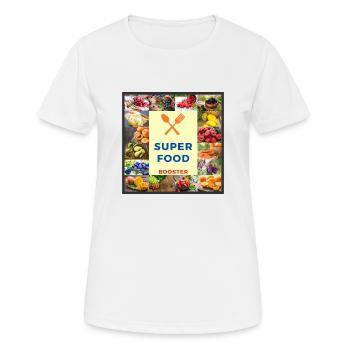 SUPER FOOD BOOSTER - Frauen T-Shirt atmungsaktiv - Weiß - Vorne - AI Model Female 172 dark (172cm)