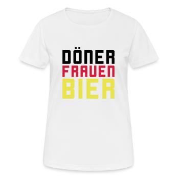 Döner Frauen Bier - Frauen T-Shirt atmungsaktiv - Weiß - Vorne - AI Model Female 172 dark (172cm)