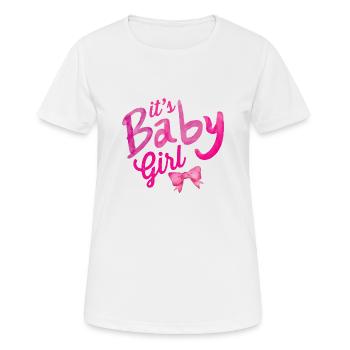idée de cadeau naissance bébé enfant né naissance - T-shirt respirant Femme - blanc - Devant - AI Model Female 172 dark (172cm)