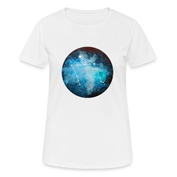 Sternzeichen Waage - Frauen T-Shirt atmungsaktiv - Weiß - Vorne - AI Model Female 172 dark (172cm)
