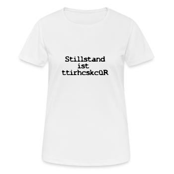 Le statu quo est la régression - T-shirt respirant Femme - blanc - Devant - AI Model Female 172 dark (172cm)