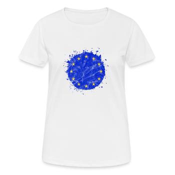 Europa EU Symbol - Frauen T-Shirt atmungsaktiv - Weiß - Vorne - AI Model Female 172 dark (172cm)