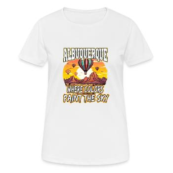 Albuquerque Ballon New Mexico Heißluftballon - Frauen T-Shirt atmungsaktiv - Weiß - Vorne - AI Model Female 172 dark (172cm)