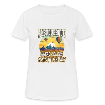 Albuquerque Ballon New Mexico Heißluftballon - Frauen T-Shirt atmungsaktiv - Weiß - Vorne - AI Model Female 172 dark (172cm)