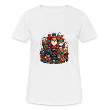 Russische Tradition Weihnachten - Frauen T-Shirt atmungsaktiv - Weiß - Vorne - AI Model Female 172 dark (172cm)