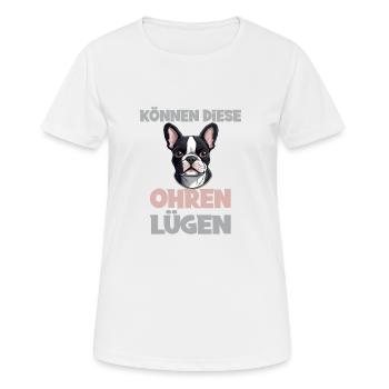 Können Diese Ohren Lügen? - Frauen T-Shirt atmungsaktiv - Weiß - Vorne - AI Model Female 172 dark (172cm)