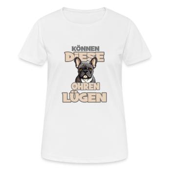 Können Diese Ohren Lügen? - Frauen T-Shirt atmungsaktiv - Weiß - Vorne - AI Model Female 172 dark (172cm)