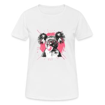 Koala mit Sonnenbrille Bubblegum für einen - Frauen T-Shirt atmungsaktiv - Weiß - Vorne - AI Model Female 172 dark (172cm)