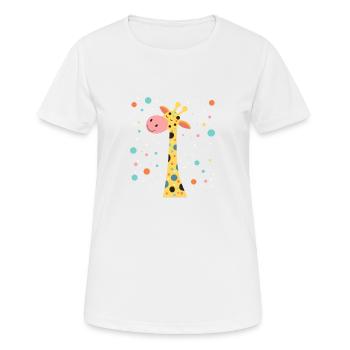 Niedliche Giraffe für Kinder für Kinder - Frauen T-Shirt atmungsaktiv - Weiß - Vorne - AI Model Female 172 dark (172cm)
