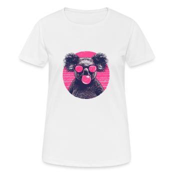 Koala mit Sonnenbrille Bubblegum für einen - Frauen T-Shirt atmungsaktiv - Weiß - Vorne - AI Model Female 172 dark (172cm)