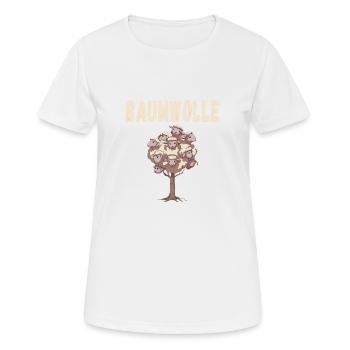 Baumwolle Schafe für einen Schafliebhaber - Frauen T-Shirt atmungsaktiv - Weiß - Vorne - AI Model Female 172 dark (172cm)