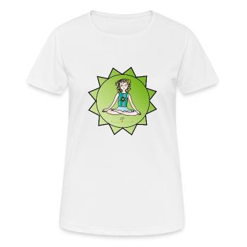 The guardian of children yoga - Women's Breathable T-Shirt - white - Front - AI Model Female 172 dark (172cm)