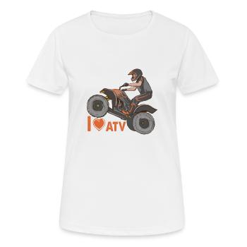 Ich Liebe ATV Quad - Frauen T-Shirt atmungsaktiv - Weiß - Vorne - AI Model Female 172 dark (172cm)