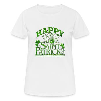St Patricks Day - Frauen T-Shirt atmungsaktiv - Weiß - Vorne - AI Model Female 172 dark (172cm)