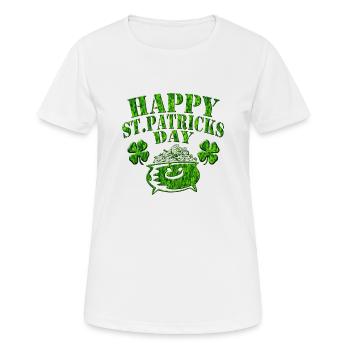 St Patricks Day - Frauen T-Shirt atmungsaktiv - Weiß - Vorne - AI Model Female 172 dark (172cm)