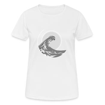 wave - Women's Breathable T-Shirt - white - Front - AI Model Female 172 dark (172cm)