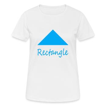 Falsche Rechteckform - Frauen T-Shirt atmungsaktiv - Weiß - Vorne - AI Model Female 172 dark (172cm)
