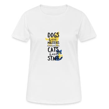 CHATS CHATS - T-shirt respirant Femme - blanc - Devant - AI Model Female 172 dark (172cm)