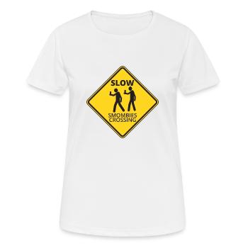 Smombies - Women's Breathable T-Shirt - white - Front - AI Model Female 172 dark (172cm)