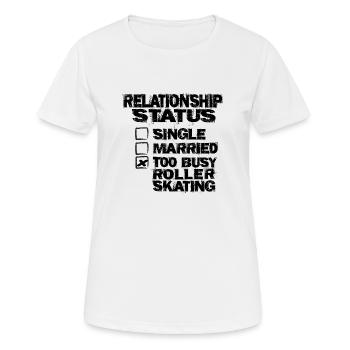 status roller skating - Frauen T-Shirt atmungsaktiv - Weiß - Vorne - AI Model Female 172 dark (172cm)