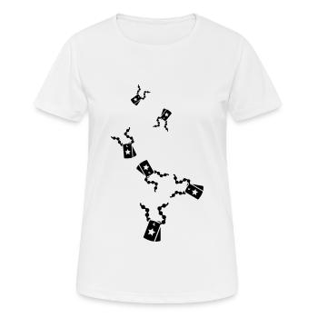 Abzeichen Icon symbol - Frauen T-Shirt atmungsaktiv - Weiß - Vorne - AI Model Female 172 dark (172cm)
