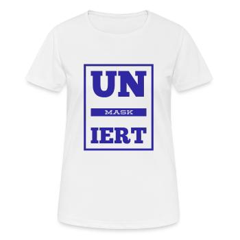 UN MASKED - Démasqué - Démasqué. NOUVEAU HIT! - T-shirt respirant Femme - blanc - Devant - AI Model Female 172 dark (172cm)