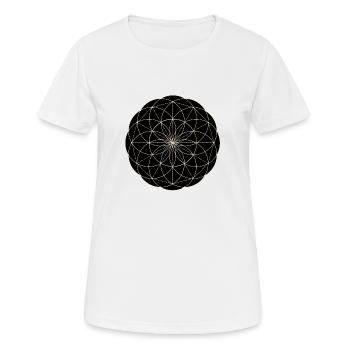 Heilige Geometrie Blume - Frauen T-Shirt atmungsaktiv - Weiß - Vorne - AI Model Female 172 dark (172cm)