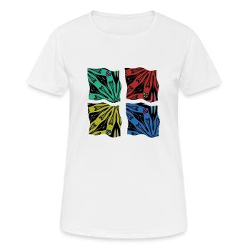 L’abstraction - T-shirt respirant Femme - blanc - Devant - AI Model Female 172 dark (172cm)