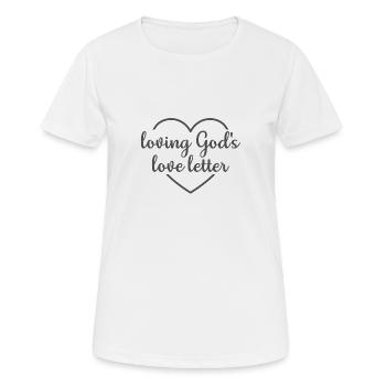 Christliches Design Loving Jesus Liebesbrief - Frauen T-Shirt atmungsaktiv - Weiß - Vorne - AI Model Female 172 dark (172cm)