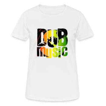 Dub music - T-shirt respirant Femme - blanc - Devant - AI Model Female 172 dark (172cm)