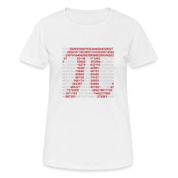 pi - T-shirt respirant Femme - blanc - Devant - AI Model Female 172 dark (172cm)