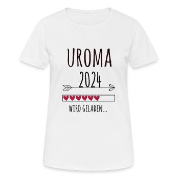 Uroma 2024 Schwangerschaft Uromi Geschenk - Frauen T-Shirt atmungsaktiv - Weiß - Vorne - AI Model Female 172 dark (172cm)