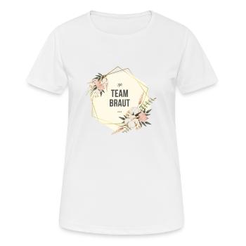 Team Braut JGA Boho floral - Frauen T-Shirt atmungsaktiv - Weiß - Vorne - AI Model Female 172 dark (172cm)