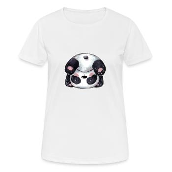 Panda de dessin animé sportif - T-shirt respirant Femme - blanc - Devant - AI Model Female 172 dark (172cm)