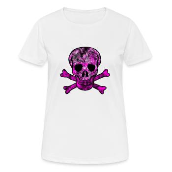 Skull skull and crossbones - Women's Breathable T-Shirt - white - Front - AI Model Female 172 dark (172cm)
