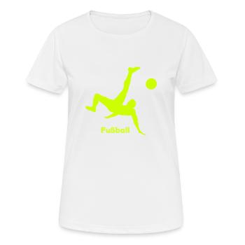 Fußball - Frauen T-Shirt atmungsaktiv - Weiß - Vorne - AI Model Female 172 dark (172cm)
